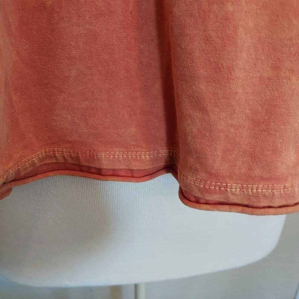 Anthro's Eri + Ali Coral Orange Flutter Short Sleeve Blouse Size S - Picture 10 of 15